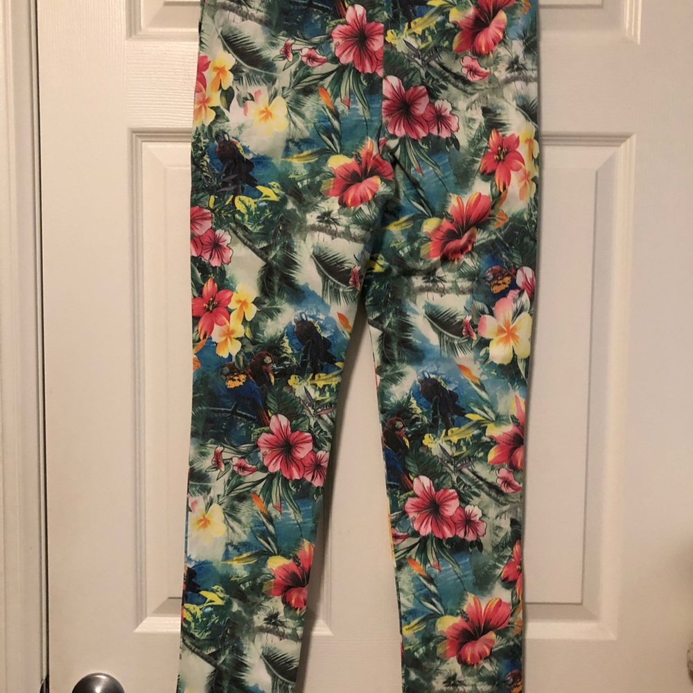 Tropical Print Pants